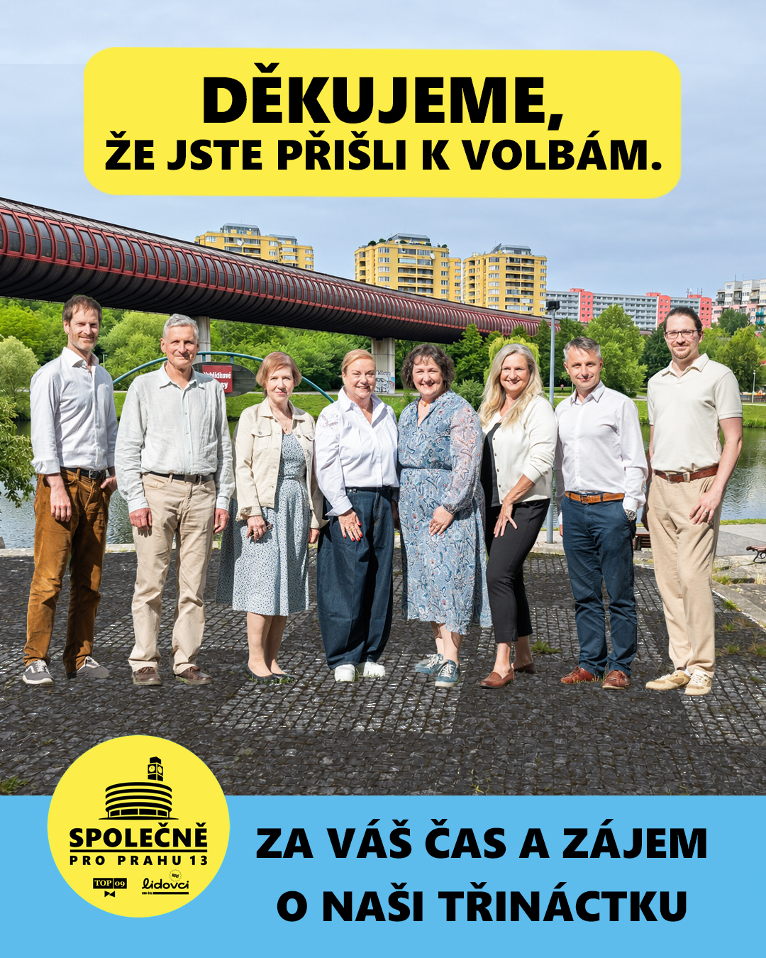 Poděkování voličům Společně pro Prahu 13